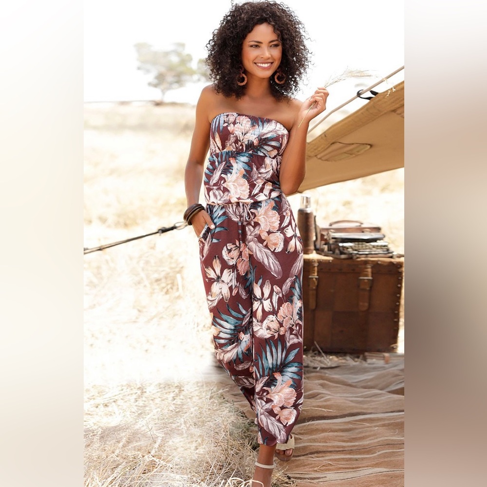 COPY - NWT Strapless patterned jumpsuit